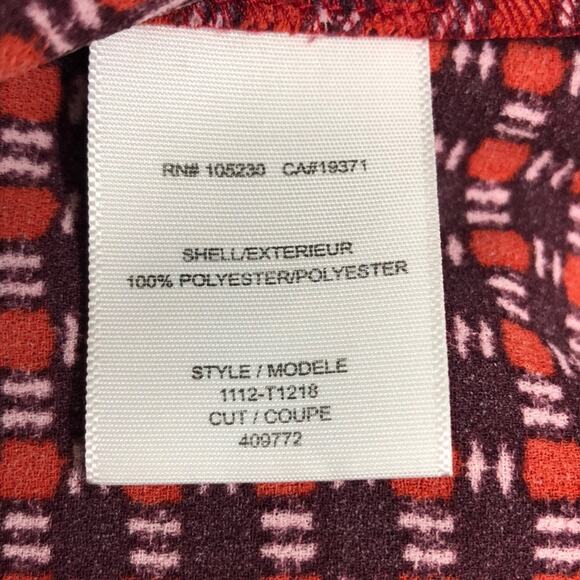 Joie Keyhole Geometric Print Split Neck Top Medium EUC - Picture 5 of 6